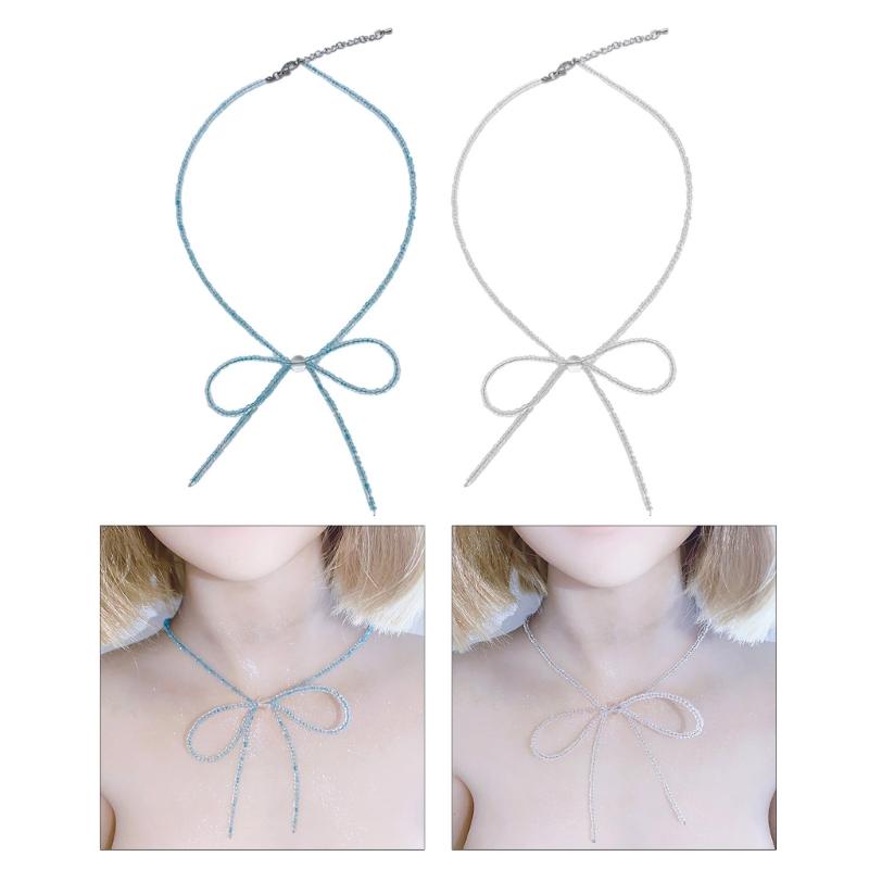 Exquisite Beads Necklace Party Neck Jewelry Glaze Material for Fashion Lover