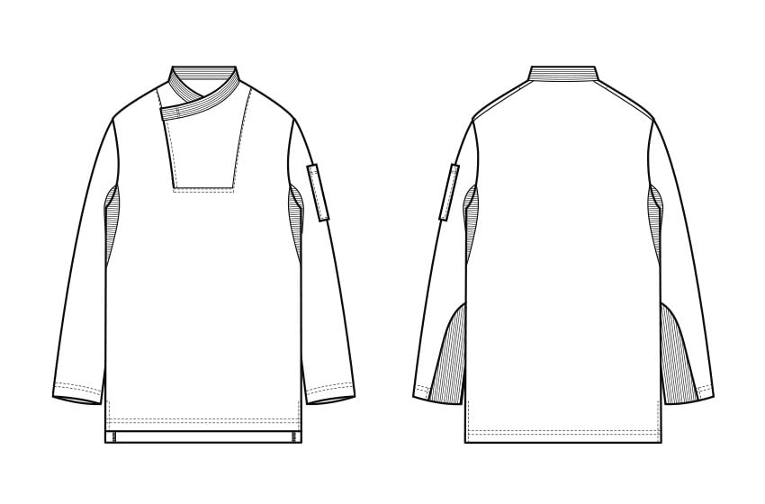 Seven Uniform CA2147-6 Coat/Long Sleeve, Taupe, Size S