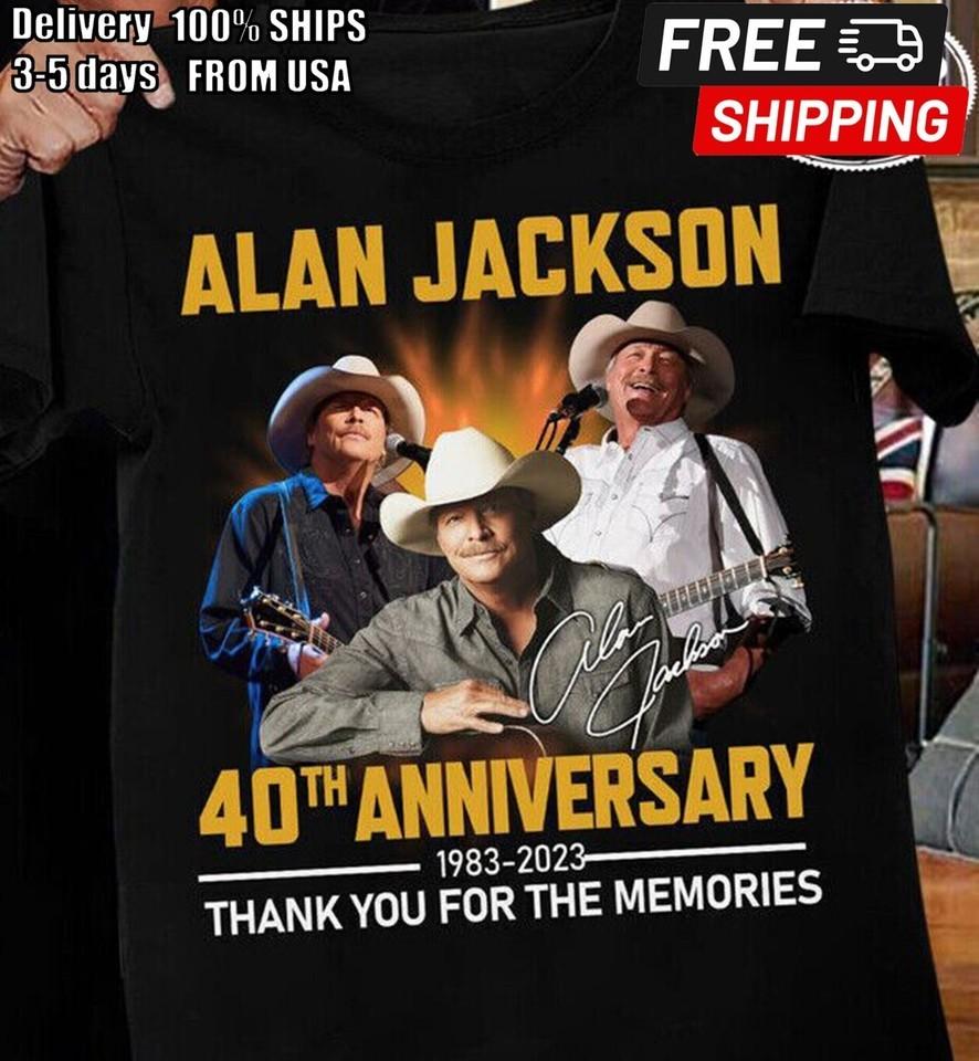 

Alan Jackson 40th Anniversary 1983 – 2023 Thank You For The Music Free Shiping Unisex T-Shirt XXXL