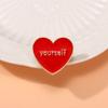 New Crossborder Cartoon Enamel Alloy Love Heart Brooch Love Yourself English Word Shape Badge Decoration For Backpack Clothing