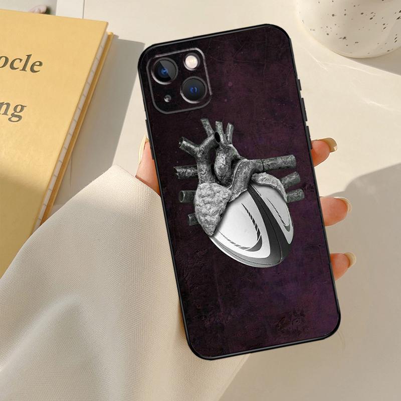 Rugby Football Sport Cover For iPhone 13 14 15 16 Pro Max 12 Mini 11 14 15 16 Pro Max Plus X XR XS Max Phone Case