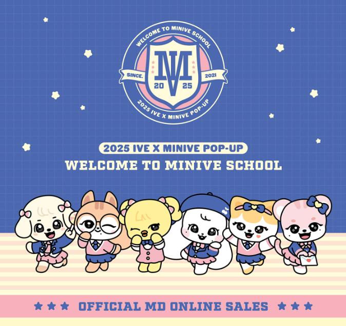 (ORIGINÁLNÍ PLYŠ) IVE x MINIVE POP-UP STORE [VÍTEJTE VE ŠKOLE MINIVE] Oficiální MD zboží
