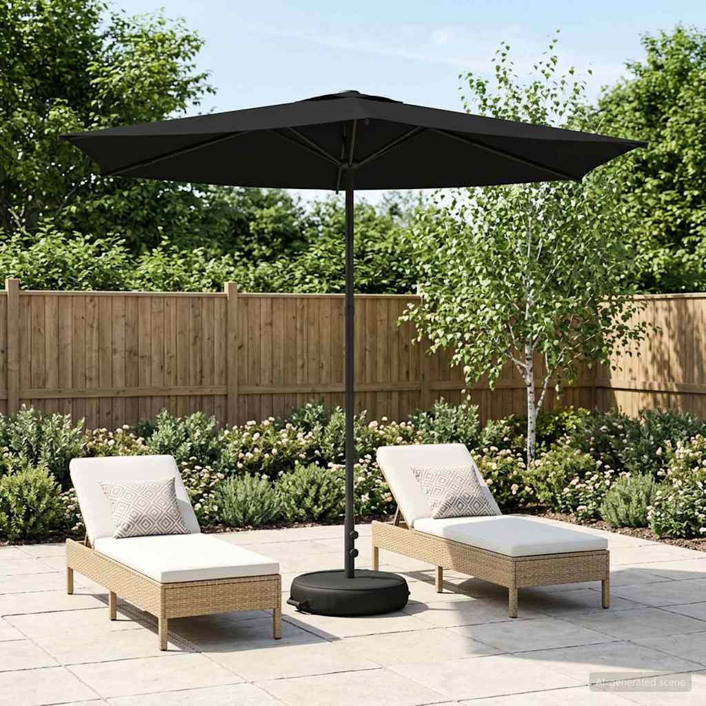 Garden Umbrella with Base 270 X 270 Cm Polyester Rectangular