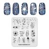 kads Fashion 071 Nail Stamping Plates Nail Art DIY Design Stamp Template Classical Line Irregular Lines Pyrotechnics Geometry Design Nails
