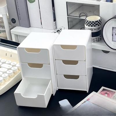 Trójwarstwowe Pudełko do Przechowywania Szuflad Pudełko do Przechowywania na Biurko Pudełko do Przechowywania Biżuterii i Kosmetyków do Organizacji