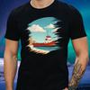 T-Shirt Herren Schlepper Strandlandschaft Motiv Baumwolle Größe S bis 5XL