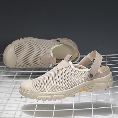 Mode Nät Ortopediska Träskor Stöd för Fotvalv Casual Sommar Strand Sandaler Andningsbara Utomhustofflor för Män Casual Sandaler Tofflor