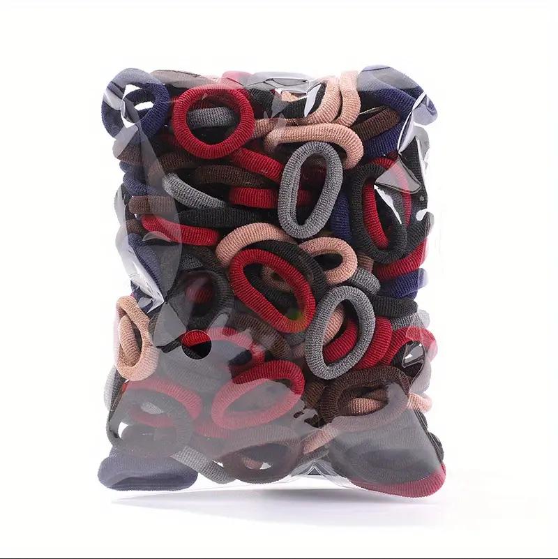 100PCS Colorful Basic Nylon Ealstic Hair Ties for Girls Children Ponytail Hold Scrunchie Rubber Band Kids Basic Hair Accessories