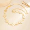 Salircon Fashion Irregular Wrinkle Round Waist Chain for Women Bohemia Simple Sexy Bikini Splicing Body Chain Jewelry Accessory