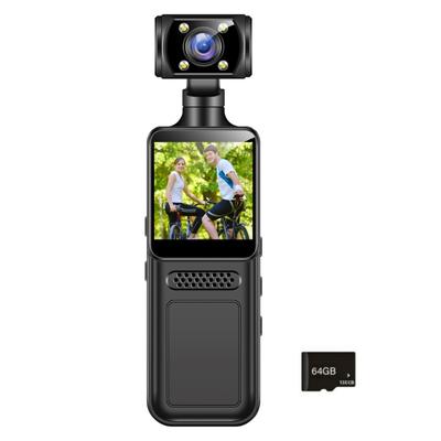 4K Body Camera Video Recording Mini Wearable Body Portable 180 Degree Rotatable Lens Sport Action Outdoor Video Recorder