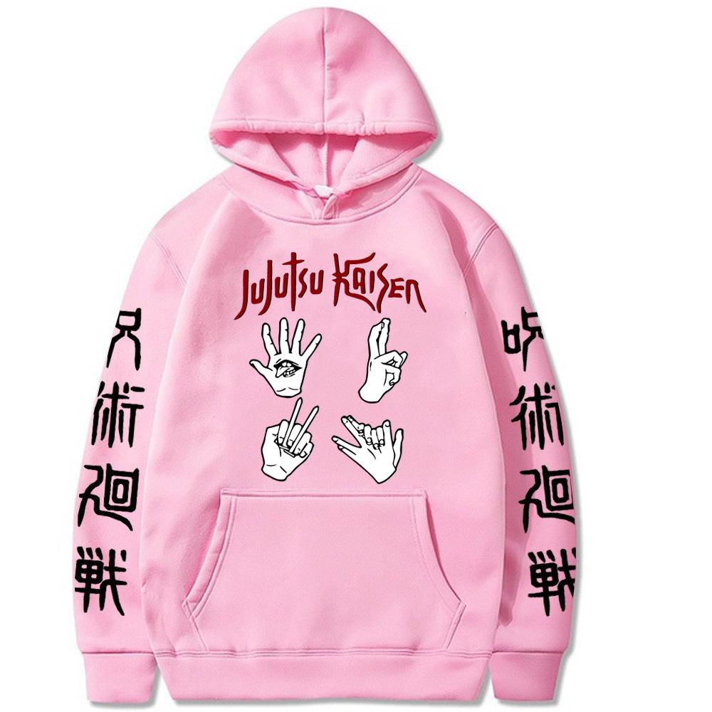 Jujutsu Kaisen Gesture Printed Men's Hoodie New Brand Hoody Clothes Vintage Fashion Casual Unisex Long Sleeve Pullovers