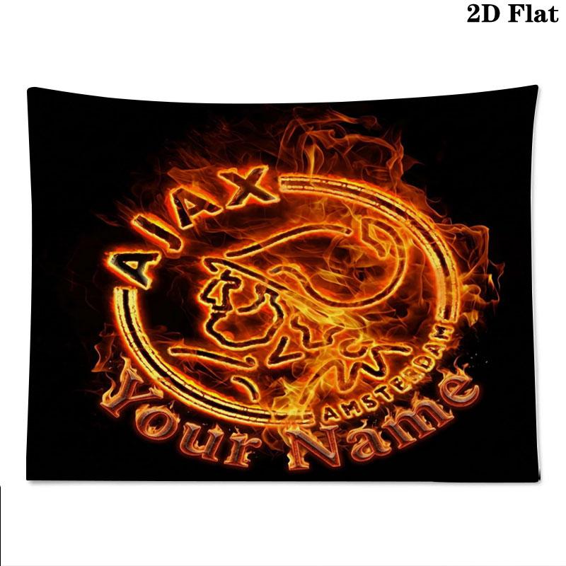AFC Ajax Custom Name Wall Tapestry Aesthetic Wall Hanging Printed Fabric Blanket Decorative Tapestries for Bedroom Living Room Home Decor