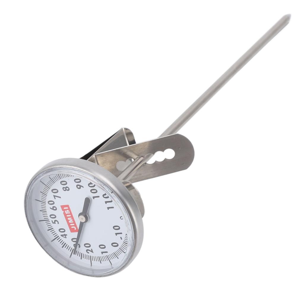 Milk Thermometer Professional High Accuracy Long Stem Stainless Steel Dial Thermometer for Coffee