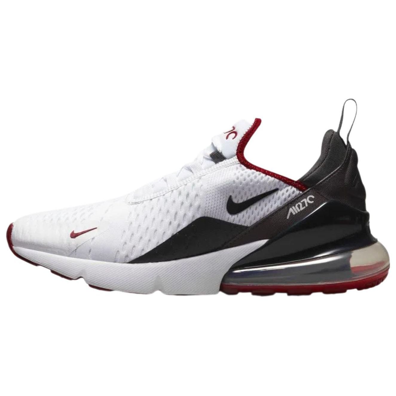 

Nike Air Max 270 Fabric Low-Top Sports Casual Shoes Men Sneakers White Black Red AH8050-199 41