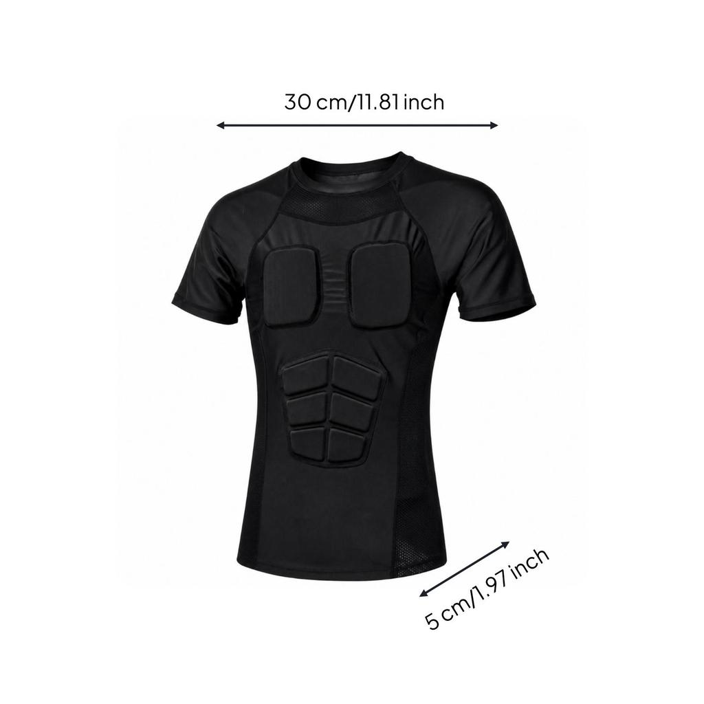 Padded Compression Shirt Elastic Top Lightweight for Athletes