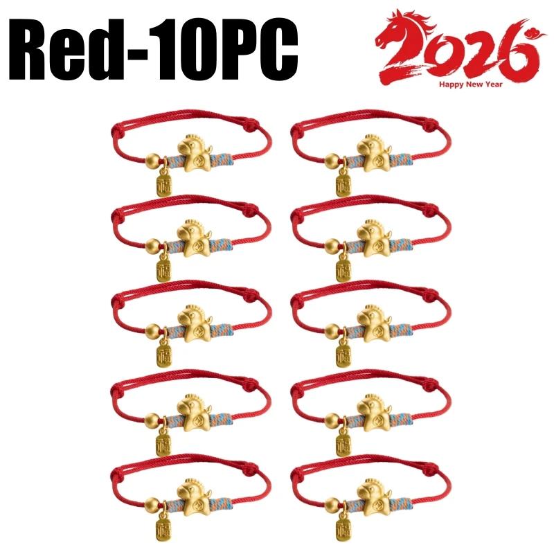 1116 Horse Year Bracelet Red String ‘Ben Ming Nian’ Handwoven Zodiac Gift Lucky Red Bracelet New Year Fortune Present
