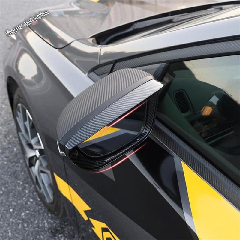 Rearview Mirror Cap Rain Eyebrow Protection Decoration Cover Trim For GAC Trumpchi Empow - 2025 Carbon Fiber Accessories