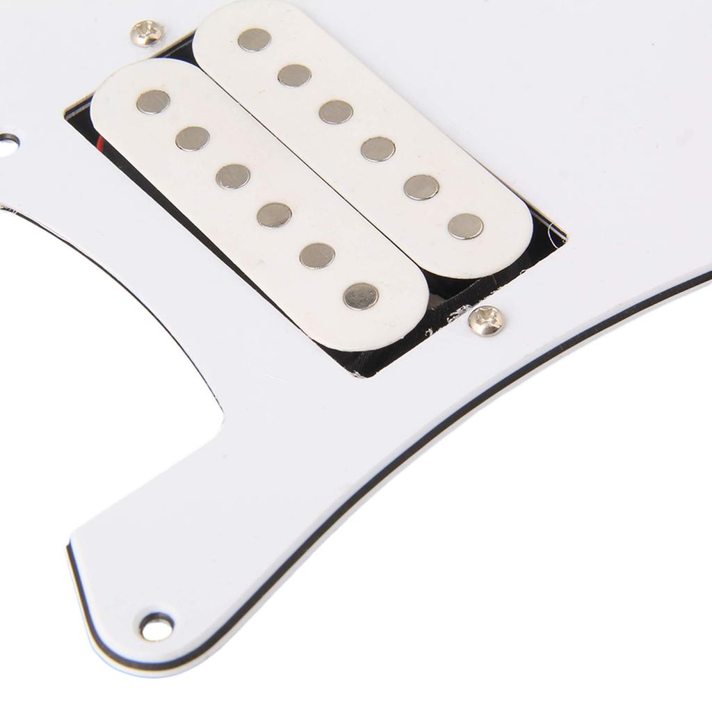 Yibuy White 11Hole Wired Plate Pickguard for HH Humbucker Guitar