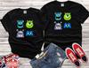 Disney Monster Inc Disney Cartoon Anime Mike Family Cute Tshirt T Shirt Top Men Women Ladies Gildan S-M-L-XL-XXL-3XL-4XL-5XL Unisex V201