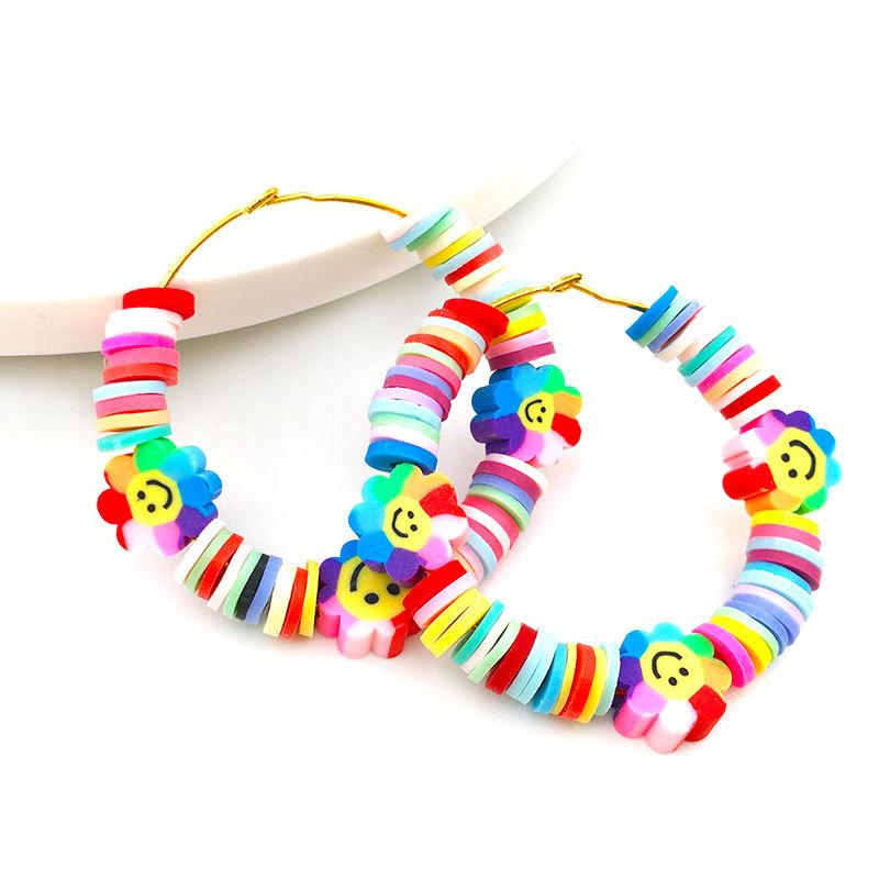 990Pcs Clay Beads Bright Color Various Styles DIY Clay Bead Kit for Jewelry Bracelets Necklaces Making 15 Grids 990Pcs