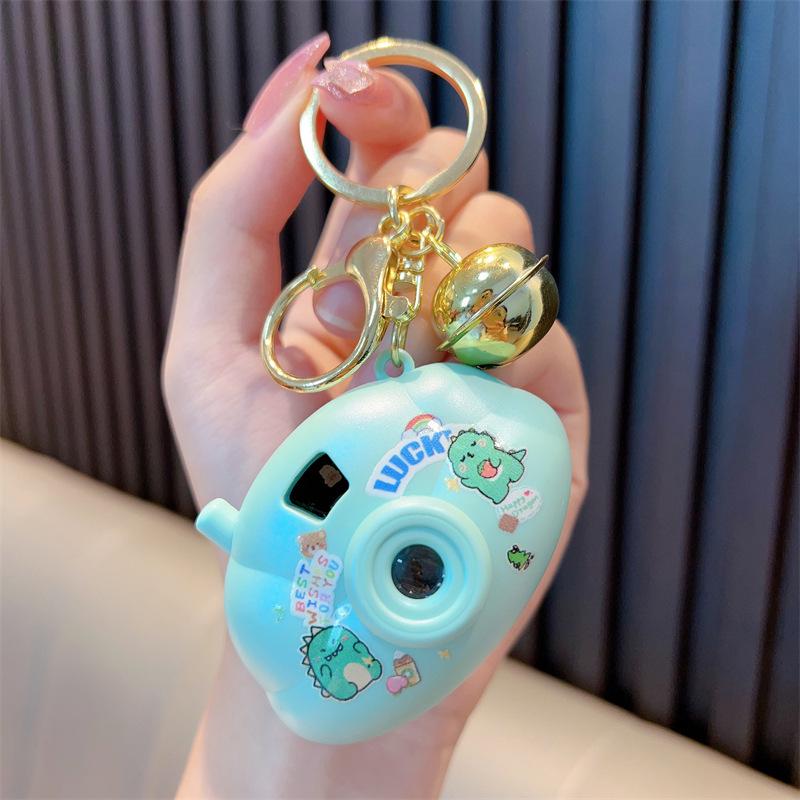 Luminous Cartoon Projector Camera Keychain - Small Gift & Bag Pendant