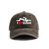 I Love Sushi Baseball Cap Sommer Distressed Dad Hats Unisex Outdoor Verstellbare Baumwollkappen MZ-471