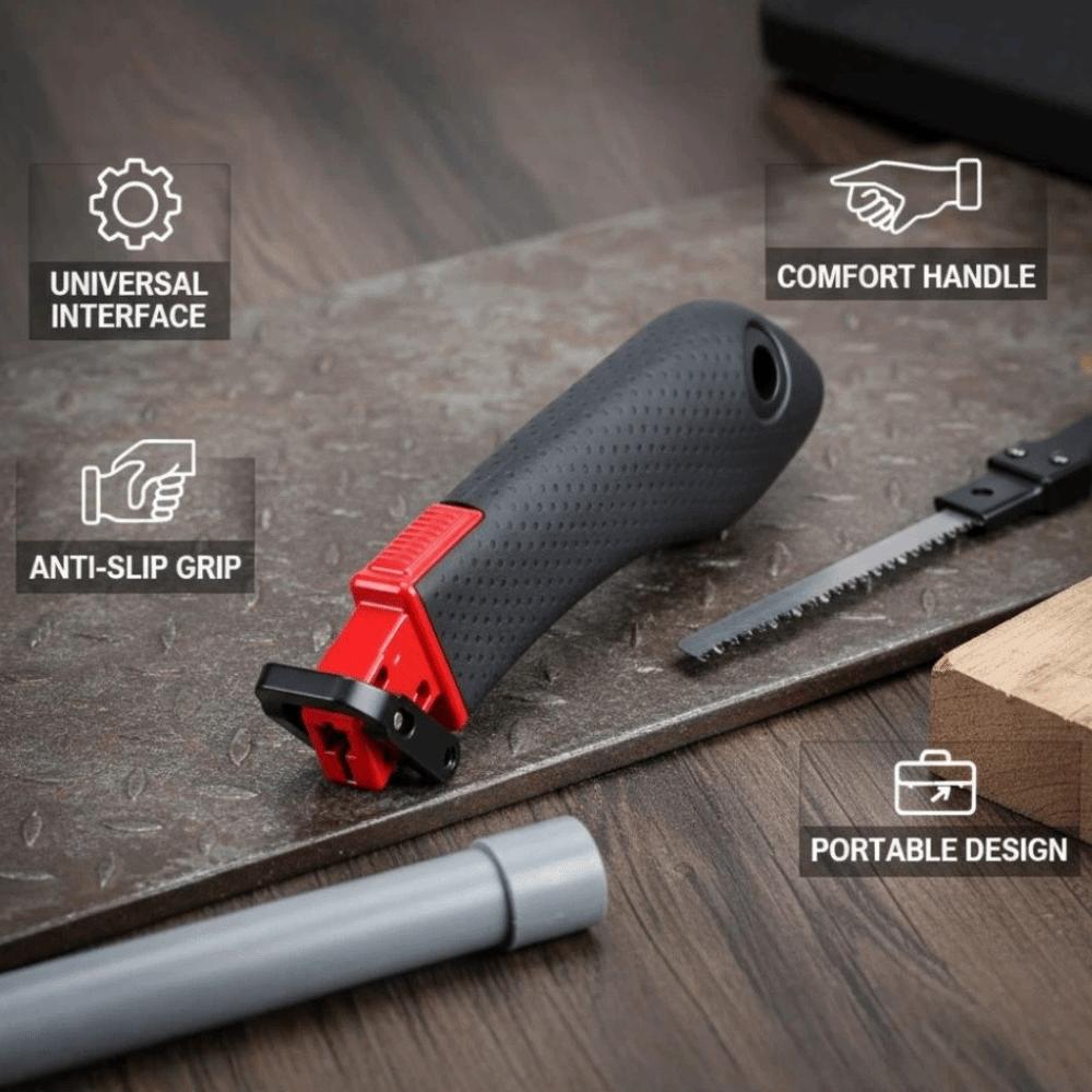 Universal Interface Reciprocating Saw Manual Handle Anti-Slip Plastic Saw Ruler Handle Portable Comfort-Grip Handle