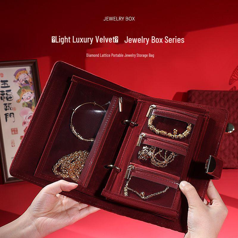Luxury Travel Jewelry Organizer & Anti-Oxidation Storage Book with Business Card Holder