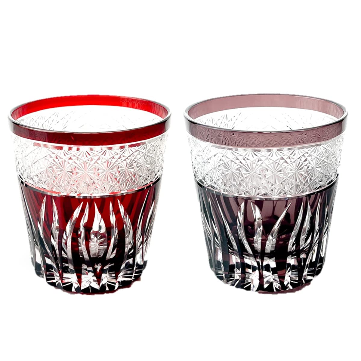 

Ретро Кирико Пара стеклянных стаканов Saika Модель Красная смородина J-kitchens, 85xВ90мм, 260мл, и Фиолетовый, Kasho,