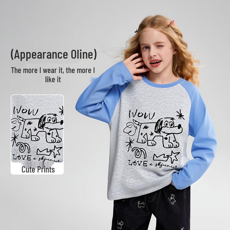 ASK JUNIOR Unisex Brushed Cotton Long-Sleeve T-Shirt 150