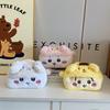 Cute Calico Cat Plush Pencil Case Large Capacity Soft Kawaii Stationery Bag For Students