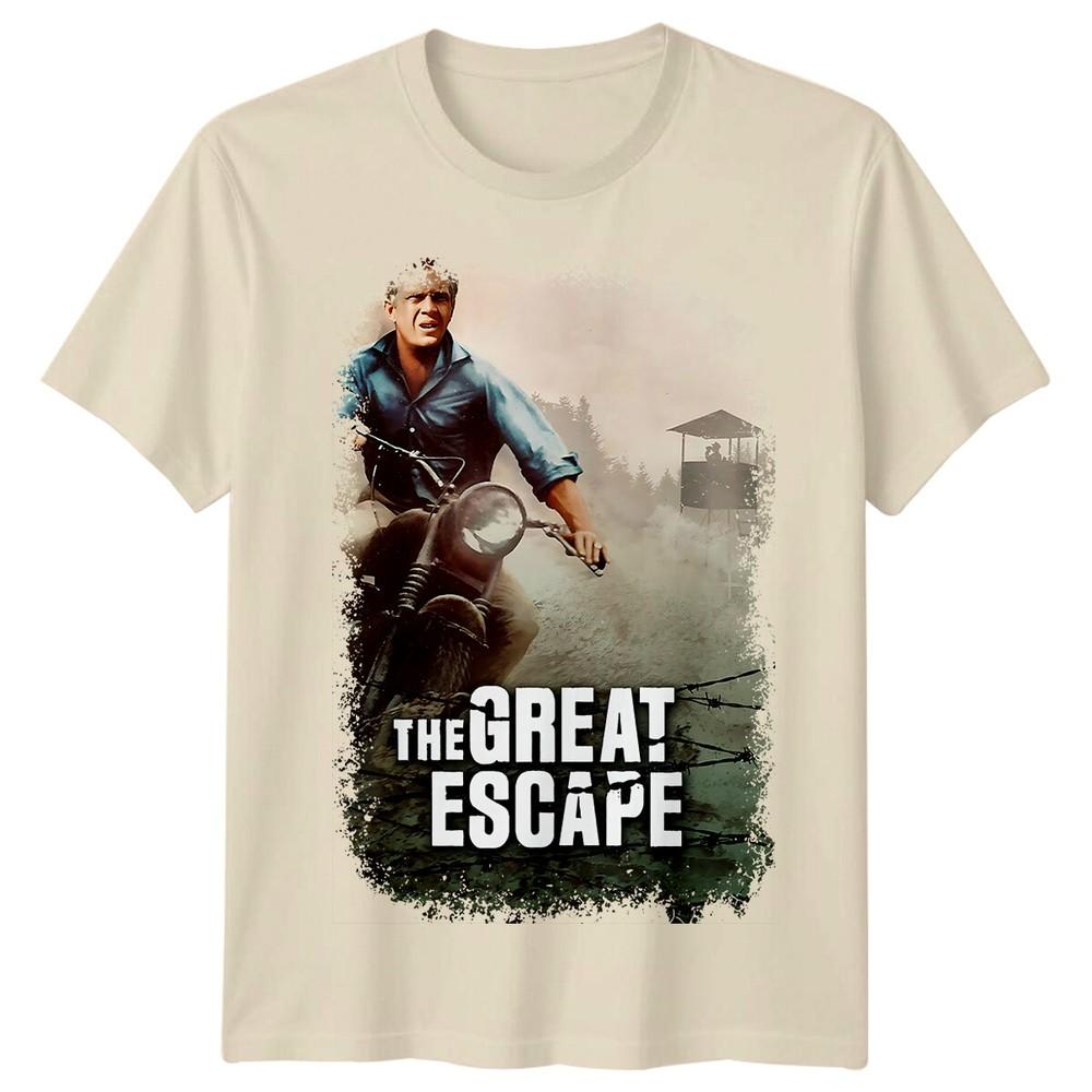 The Great Escape 1963 Movie Poster Inspired Tshirt Retro 60s Tee Unisex