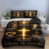 Christian Bedding Set with Cross and Verses Bedding set (1 duvet cover, 2 pillowcases, duvet not included)