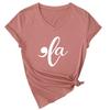 Women's Comma La T-shirts - Shirts Funny Graphic Tee Shirts V Neck