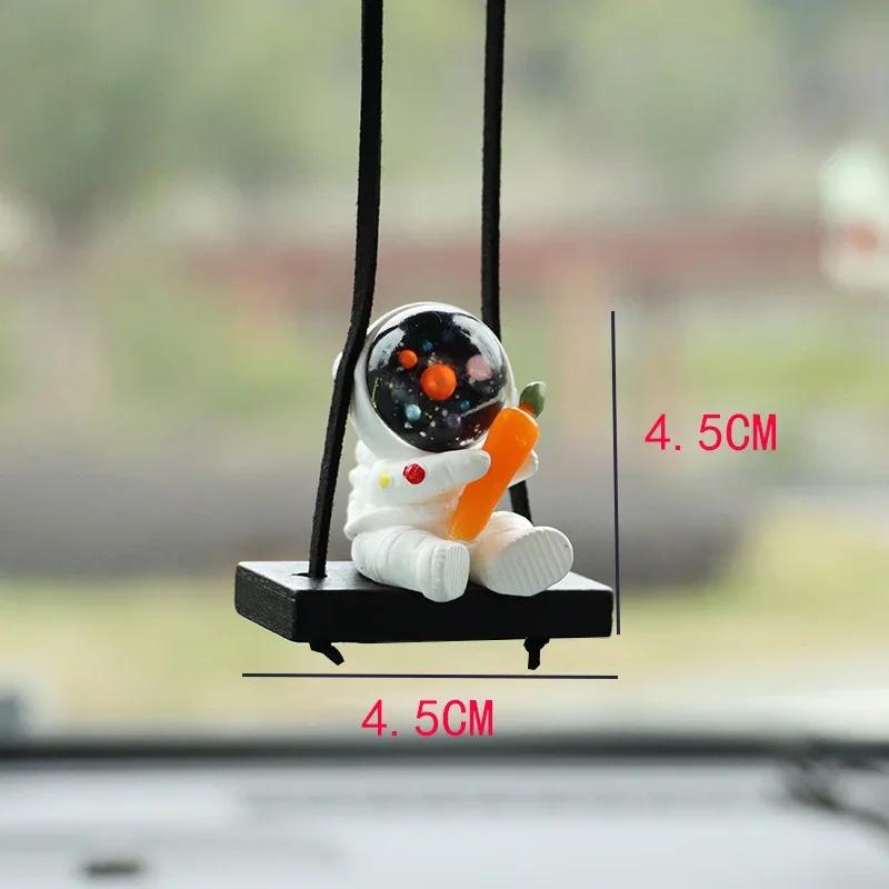 Swing Astronaut Car Pendant Car Rearview Mirror Hanging Ornaments Swing Astronaut Pendant Automobile Decoration Accessories