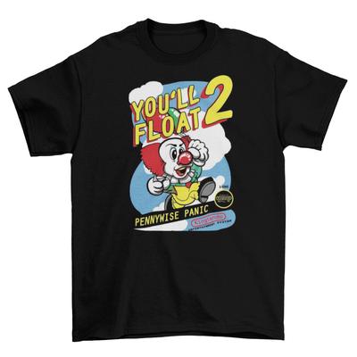 Stephen King IT NES Mens T-Shirt Funny Cotton Adult Tee Sizes Pennywise New