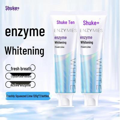 Shuke Enzyme Whitening Toothpaste (Fresh Lime, 2-Pack)