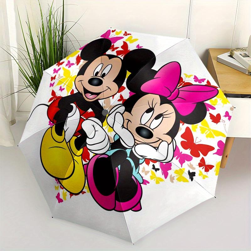 

Mickey Mouse,Minnie Mouse Automatic Umbrella - Tri-fold Portable Umbrella, Best Holiday Gift for Men and Women, Durable Iron Frame, Playful