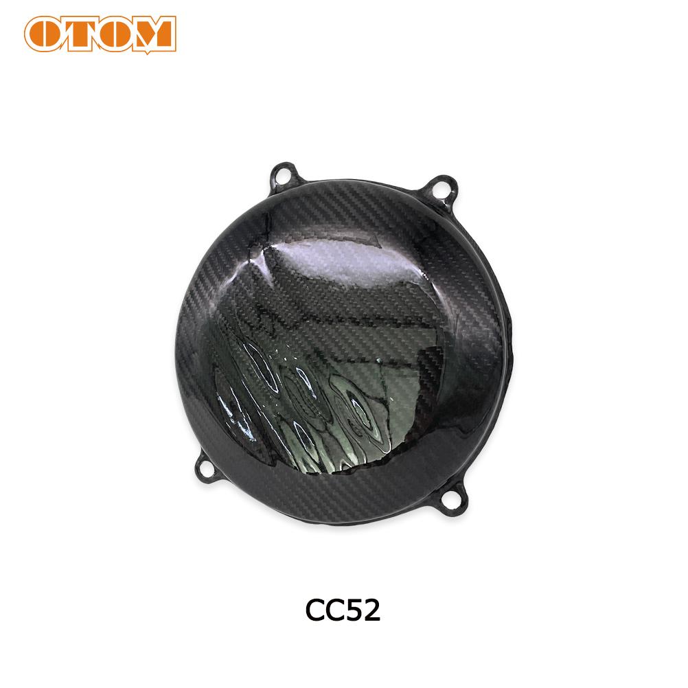 OTOM Motorcycle Clutch Cover Guard FOR KAWASAKI KX450F 2019-2020 Carbon Fiber Engine Side Protector Accessories 14032-0650