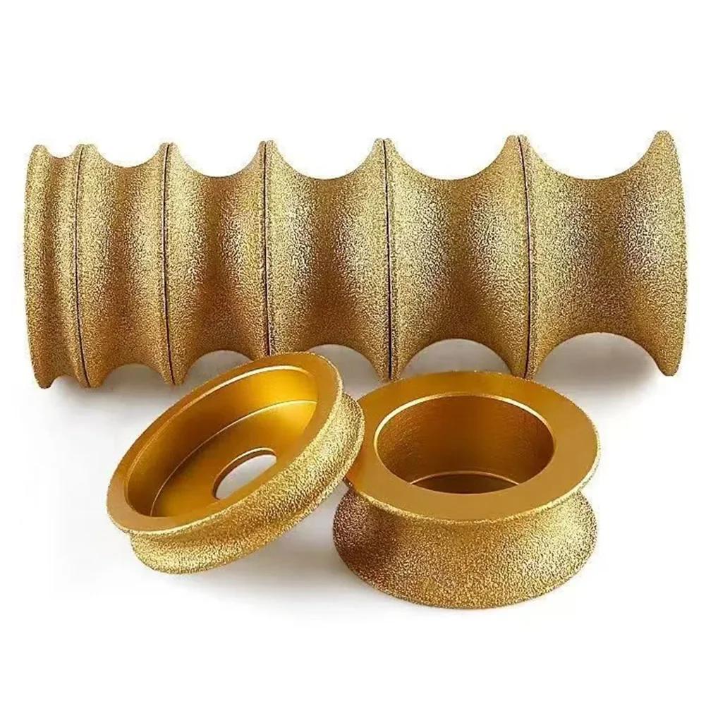 1PC 74 X 20mm Dry Vacuum Brazed Profile Grinding Disc Wheel Bullnose Edge Abrasive For Grinder Grinding Wheel Marble Edging Disc