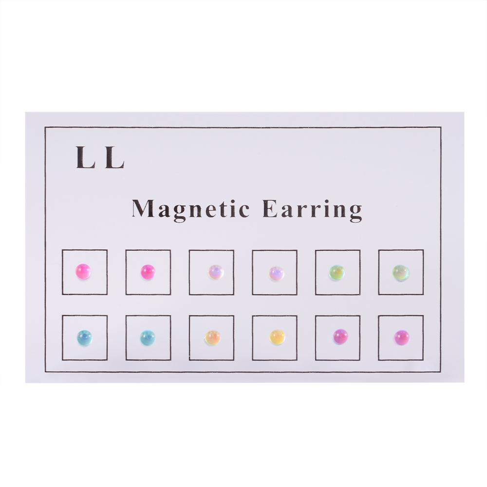 12 Stück/Karte Gefälschter Betrüger Nicht durchgestochen Magnetischer Ohrring Ohrpiercings Magnet Ohr Tragus Knorpel Lippe Labret Stecker Nasenpiercing piercing