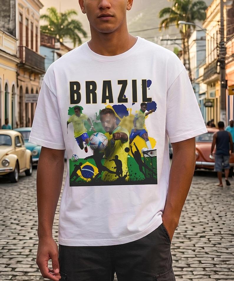 Brazil Soccer T-Shirt | Football Brazil Jersey graphic Style S