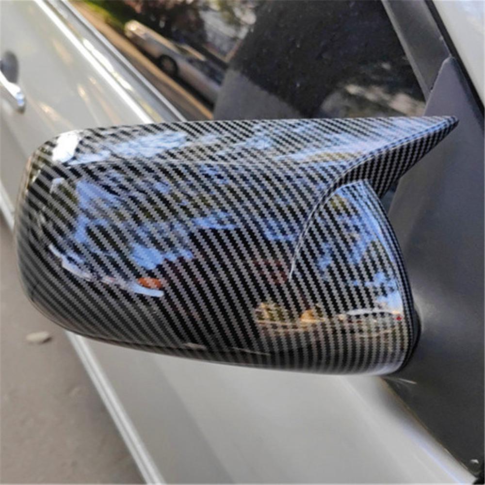 2Pcs  For 07-13 Toyota Corolla Carbon Fiber Look Side Wing Mirror Cover Cap Trim