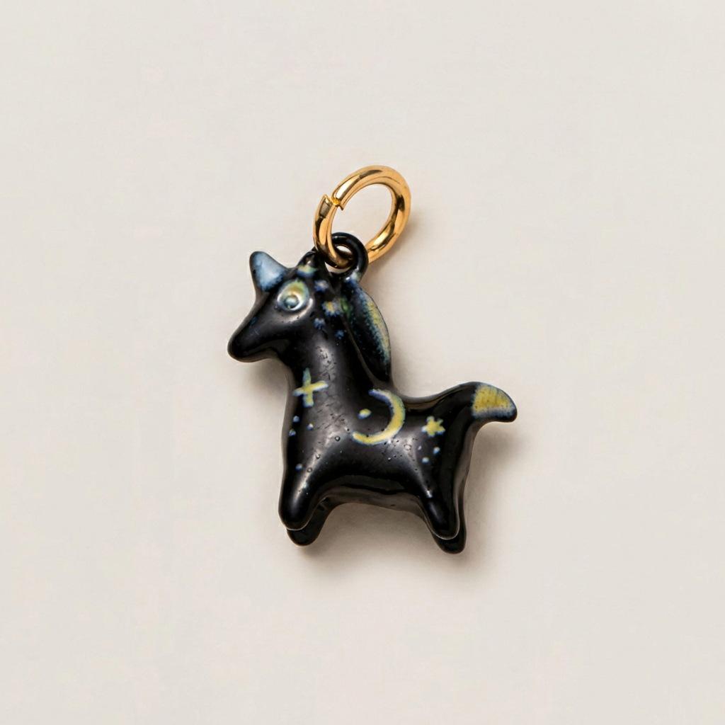 New Arrival Natural Animal & Mushroom Pendant, DIY 18K Gold Oil Painting with Color Retention