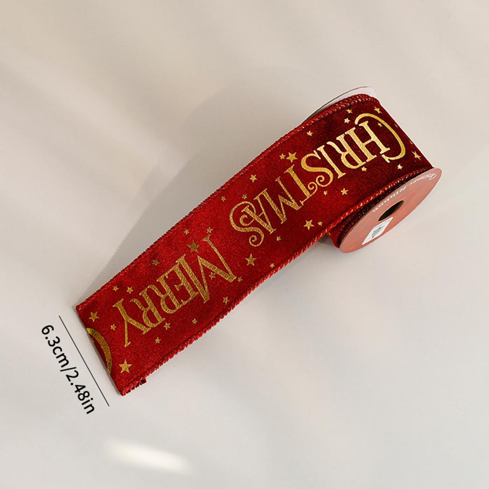 

Shimmery Foil Christmas Ribbon Gold Elegant Satin Ribbon Gift Wrapping/Christmas Tree/Garland Decor Wrapping & Crafting Decoration Ribbon 1