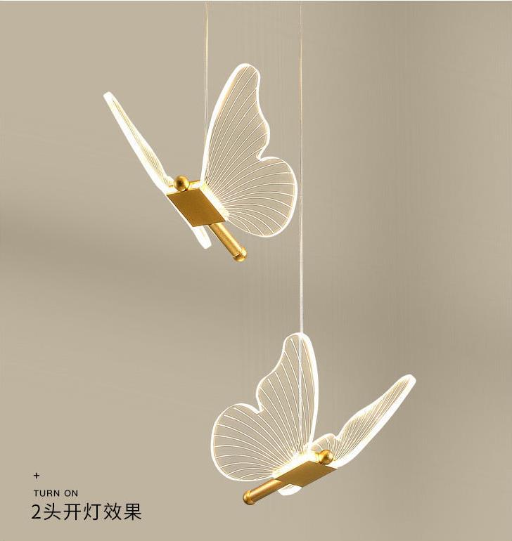 Butterfly Lamp Pendant Lamp Crystal Chandeliers Modern Chandelier Dining Room Lights Nordic Kitchen Livingroom Decoration