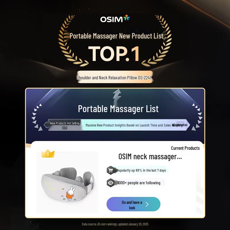 OSIM OS-2241 Miffy Portable Neck Massager with Heat & Kneading