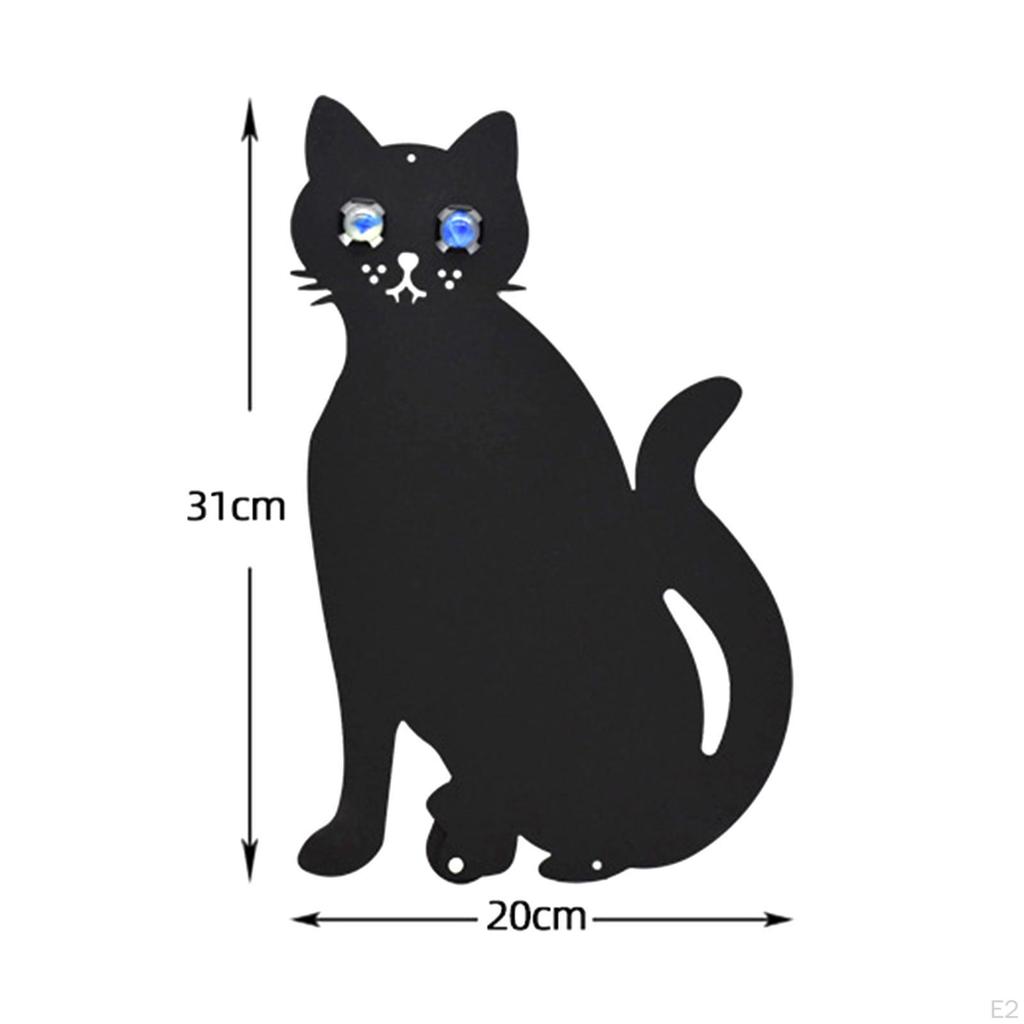 Elegant Black Cat Garden Stake for Outdoor Halloween Decor