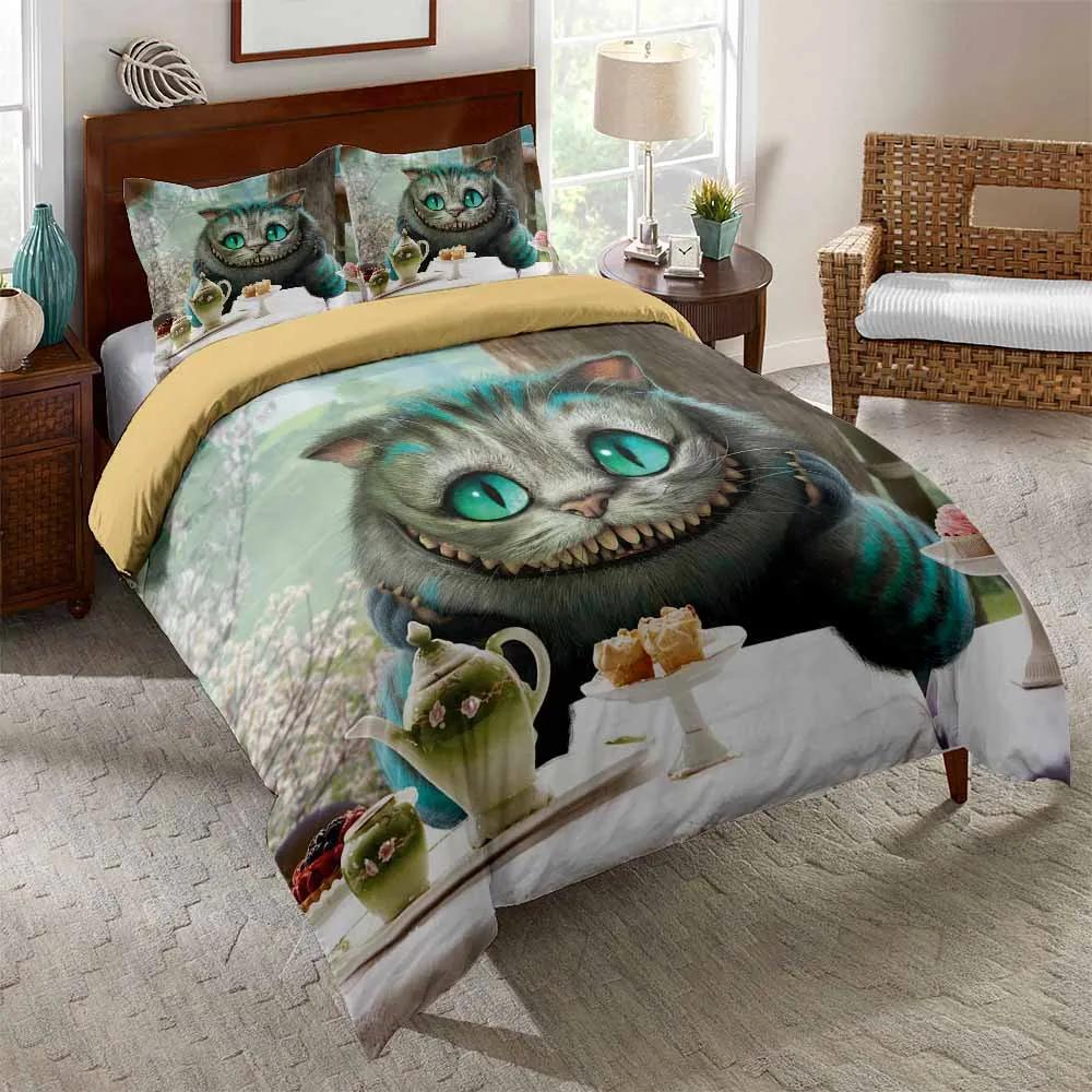 Read Cat Bedding For Girls Boys Cute Colorful Cast Pattern Bedspread 3D Print Cats Theme Bold Color Black Animal Duvet Cover