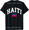 Lustiges Haiti Haitianische Flagge Karibik Souvenir T-Shirts Baumwolle Humor Streetwear T-Shirt Kurzarm Unisex Lockere Kleidung